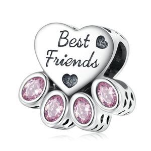 925 Sterling Silver Best Friends Paw Charm